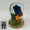 Cúpula mediana rosa azul y amarilla